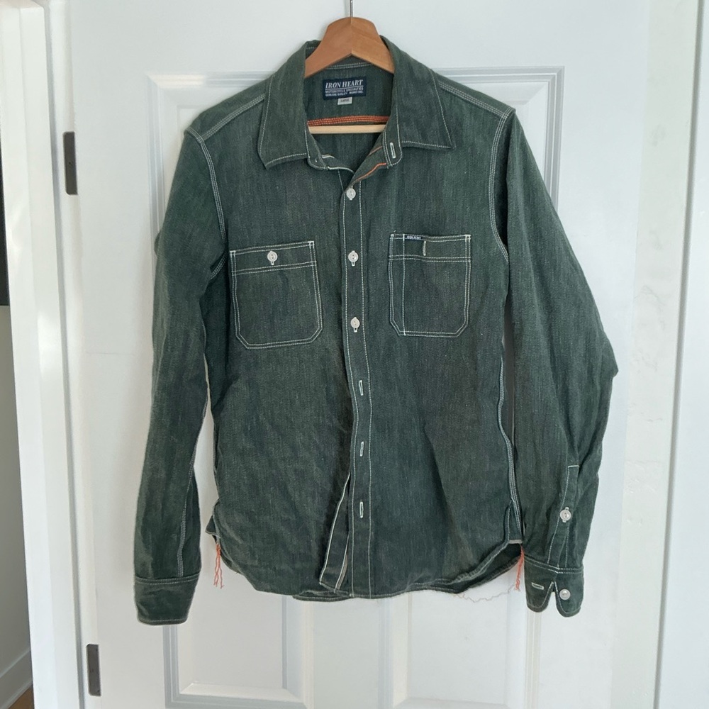 Iron heart button down shirt
